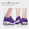 imageSTQ Walking Shoes Women Slip on Sneakers Non Slip Work AirCushion Arch Support Tennis Plantar Fasciitis Orthopedic Breathable Mesh Comfortable Ladies NursingPurple