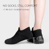 imageSTQ Walking Shoes Women Slip on Sneakers Non Slip Work AirCushion Arch Support Tennis Plantar Fasciitis Orthopedic Breathable Mesh Comfortable Ladies NursingBlack Mix