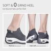 imageSTQ Walking Shoes Women Slip on Sneakers Non Slip Work AirCushion Arch Support Tennis Plantar Fasciitis Orthopedic Breathable Mesh Comfortable Ladies NursingDark Grey