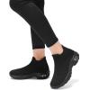 imageSTQ Walking Shoes Women Slip on Sneakers Non Slip Work AirCushion Arch Support Tennis Plantar Fasciitis Orthopedic Breathable Mesh Comfortable Ladies NursingNew Black