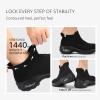 imageSTQ Walking Shoes Women Slip on Sneakers Non Slip Work AirCushion Arch Support Tennis Plantar Fasciitis Orthopedic Breathable Mesh Comfortable Ladies NursingNew Black