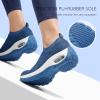 imageSTQ Walking Shoes Women Slip on Sneakers Non Slip Work AirCushion Arch Support Tennis Plantar Fasciitis Orthopedic Breathable Mesh Comfortable Ladies NursingDenim Blue White