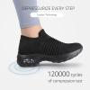 imageSTQ Walking Shoes Women Slip on Sneakers Non Slip Work AirCushion Arch Support Tennis Plantar Fasciitis Orthopedic Breathable Mesh Comfortable Ladies NursingAll Black