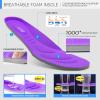 imageSTQ Walking Shoes Women Slip on Sneakers Non Slip Work AirCushion Arch Support Tennis Plantar Fasciitis Orthopedic Breathable Mesh Comfortable Ladies NursingPurple