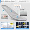 imageSTQ Walking Shoes Women Slip on Sneakers Non Slip Work AirCushion Arch Support Tennis Plantar Fasciitis Orthopedic Breathable Mesh Comfortable Ladies NursingMedium Grey Teal