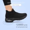 imageSTQ Walking Shoes Women Slip on Sneakers Non Slip Work AirCushion Arch Support Tennis Plantar Fasciitis Orthopedic Breathable Mesh Comfortable Ladies NursingNew Black