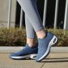 imageSTQ Walking Shoes Women Slip on Sneakers Non Slip Work AirCushion Arch Support Tennis Plantar Fasciitis Orthopedic Breathable Mesh Comfortable Ladies NursingDenim Blue White