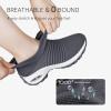 imageSTQ Walking Shoes Women Slip on Sneakers Non Slip Work AirCushion Arch Support Tennis Plantar Fasciitis Orthopedic Breathable Mesh Comfortable Ladies NursingDark Grey