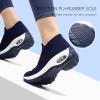 imageSTQ Walking Shoes Women Slip on Sneakers Non Slip Work AirCushion Arch Support Tennis Plantar Fasciitis Orthopedic Breathable Mesh Comfortable Ladies NursingNavy