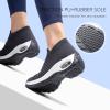 imageSTQ Walking Shoes Women Slip on Sneakers Non Slip Work AirCushion Arch Support Tennis Plantar Fasciitis Orthopedic Breathable Mesh Comfortable Ladies NursingDark Grey
