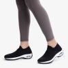 imageSTQ Walking Shoes Women Slip on Sneakers Non Slip Work AirCushion Arch Support Tennis Plantar Fasciitis Orthopedic Breathable Mesh Comfortable Ladies NursingBlack White