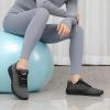 imageSTQ Walking Shoes for Women Lace Up Lightweight Tennis ShoesDark GreyBlack