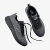imageSTQ Walking Shoes for Women Lace Up Lightweight Tennis ShoesDark GreyBlack