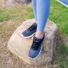 imageSTQ Walking Shoes for Women Lace Up Lightweight Tennis ShoesDark GreyWhite