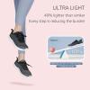 imageSTQ Walking Shoes for Women Lace Up Lightweight Tennis ShoesDark GreyWhite