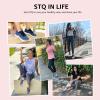imageSTQ Walking Shoes for Women Lace Up Lightweight Tennis ShoesGrey Pink