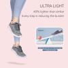 imageSTQ Walking Shoes for Women Lace Up Lightweight Tennis ShoesGrey Pink