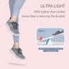 imageSTQ Walking Shoes for Women Lace Up Lightweight Tennis ShoesGreyGreen