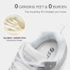 imageSTQ Walking Shoes for Women Lace Up Lightweight Tennis ShoesWhiteSilver