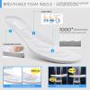 imageSTQ Walking Shoes for Women Lace Up Lightweight Tennis ShoesWhiteSilver