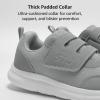 imageSTQ Wide Toe Box Shoes Women Hook and Loop Orthopedic Walking Shoe for Seniors Bunions Plantar Fasciitis Hammertoes Swollen FeetMedium Grey