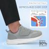 imageSTQ Wide Toe Box Shoes Women Hook and Loop Orthopedic Walking Shoe for Seniors Bunions Plantar Fasciitis Hammertoes Swollen FeetMedium Grey