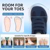 imageSTQ Wide Toe Box Shoes Women Hook and Loop Orthopedic Walking Shoe for Seniors Bunions Plantar Fasciitis Hammertoes Swollen FeetNavy