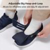 imageSTQ Wide Toe Box Shoes Women Hook and Loop Orthopedic Walking Shoe for Seniors Bunions Plantar Fasciitis Hammertoes Swollen FeetNavy