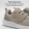 imageSTQ Wide Toe Box Shoes Women Hook and Loop Orthopedic Walking Shoe for Seniors Bunions Plantar Fasciitis Hammertoes Swollen FeetTaupe