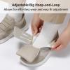 imageSTQ Wide Toe Box Shoes Women Hook and Loop Orthopedic Walking Shoe for Seniors Bunions Plantar Fasciitis Hammertoes Swollen FeetTaupe
