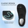 imageSTQ Wide Toe Box Walking Shoes Women  Sock Orthopedic Slip On Shoe NonSlip Comfort Mesh Diabetic Sneakers for Plantar Fasciitis Relief BunionsAll Black