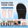 imageSTQ Wide Toe Box Walking Shoes Women  Sock Orthopedic Slip On Shoe NonSlip Comfort Mesh Diabetic Sneakers for Plantar Fasciitis Relief BunionsAll Black