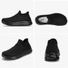 imageSTQ Wide Toe Box Walking Shoes Women  Sock Orthopedic Slip On Shoe NonSlip Comfort Mesh Diabetic Sneakers for Plantar Fasciitis Relief BunionsAll Black