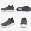 imageSTQ Wide Toe Box Walking Shoes Women  Sock Orthopedic Slip On Shoe NonSlip Comfort Mesh Diabetic Sneakers for Plantar Fasciitis Relief BunionsDark Grey