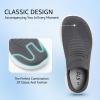 imageSTQ Wide Toe Box Walking Shoes Women  Sock Orthopedic Slip On Shoe NonSlip Comfort Mesh Diabetic Sneakers for Plantar Fasciitis Relief BunionsDark Grey