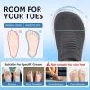 imageSTQ Wide Toe Box Walking Shoes Women  Sock Orthopedic Slip On Shoe NonSlip Comfort Mesh Diabetic Sneakers for Plantar Fasciitis Relief BunionsDark Grey