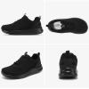 imageSTQ Wide Toe Box Walking Shoes Women Orthopedic Swollen Feet Diabetic Tennis Running Sneakers for Plantar Fasciitis Arch Support BunionsAll Black