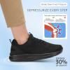 imageSTQ Wide Toe Box Walking Shoes Women Orthopedic Swollen Feet Diabetic Tennis Running Sneakers for Plantar Fasciitis Arch Support BunionsAll Black