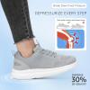 imageSTQ Wide Toe Box Walking Shoes Women Orthopedic Swollen Feet Diabetic Tennis Running Sneakers for Plantar Fasciitis Arch Support BunionsMedium Grey