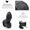 imageSTQ Womens Combat Boots Lace up Ankle BootiesBlack