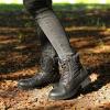 imageSTQ Womens Combat Boots Lace up Ankle BootiesBlack