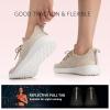 imageSTQ Womens Slip On Sneakers Tennis Walking Orthopedic Shoes Breathable Athletic Gym Workout Cross Training SneakersBeige