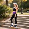 imageSTQ Womens Slip On Sneakers Tennis Walking Orthopedic Shoes Breathable Athletic Gym Workout Cross Training SneakersBlack Purple