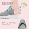 imageSTQ Womens Slip On Sneakers Tennis Walking Orthopedic Shoes Breathable Athletic Gym Workout Cross Training SneakersGrey Teal
