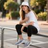 imageSTQ Womens Slip On Sneakers Tennis Walking Orthopedic Shoes Breathable Athletic Gym Workout Cross Training SneakersLight Grey