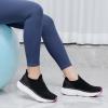 imageSTQ Womens Slip on Sneakers Wide Toe Box Walking Tennis Shoes Cushion Sole Comfortable Orthopedic Arch Support Breathable Plantar Fasciitis NonSlip Athletic Gym Workout ShoeBlack White