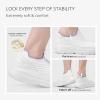 imageSTQ Womens Slip on Sneakers Wide Toe Box Walking Tennis Shoes Cushion Sole Comfortable Orthopedic Arch Support Breathable Plantar Fasciitis NonSlip Athletic Gym Workout ShoeWhite Purple