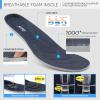 imageSTQ Womens Slip on Sneakers Wide Toe Box Walking Tennis Shoes Cushion Sole Comfortable Orthopedic Arch Support Breathable Plantar Fasciitis NonSlip Athletic Gym Workout ShoeDenim Blue
