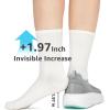 imageSTQ Womens Slip on Sneakers Wide Toe Box Walking Tennis Shoes Cushion Sole Comfortable Orthopedic Arch Support Breathable Plantar Fasciitis NonSlip Athletic Gym Workout ShoeGrey Teal