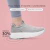 imageSTQ Womens Slip on Sneakers Wide Toe Box Walking Tennis Shoes Cushion Sole Comfortable Orthopedic Arch Support Breathable Plantar Fasciitis NonSlip Athletic Gym Workout ShoeGrey Teal